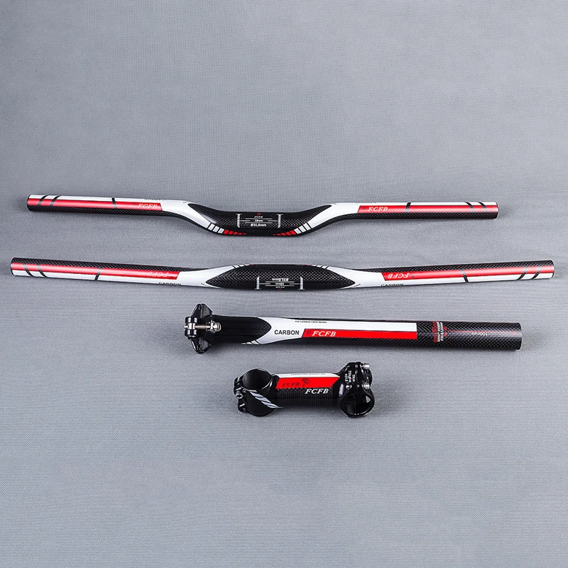 FCFB Red Glossy 3k Carbon Fiber Bicycle Mountain Horizontal / One-shaped Handlebar Stem Seatpost Bike MTB Bars Sets Parts
FCFB Red Glossy 3k Carbon Fiber Bicycle Mountain Horizontal / One-shaped Handlebar Stem Seatpost Bike MTB Bars Sets Parts