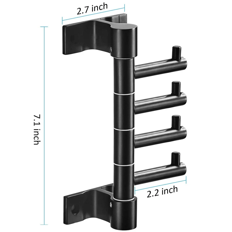 Heavy Duty Wall Hooks with 4 Swivel Foldable Arms Towel Holder Toilet Rotary Storage Rack Coat Rack Hat Hooks for Bathroom
Heavy Duty Wall Hooks with 4 Swivel Foldable Arms Towel Holder Toilet Rotary Storage Rack Coat Rack Hat Hooks for Bathroom