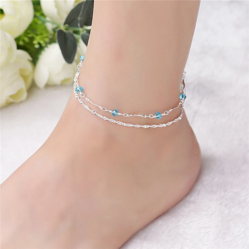 Lateefah Fashionable Blue Crystal Beach Feet Decorated With Multi-Tassel Chains Charm Ankle Bracelet Female Foot Jewelry
Lateefah Fashionable Blue Crystal Beach Feet Decorated With Multi-Tassel Chains Charm Ankle Bracelet Female Foot Jewelry