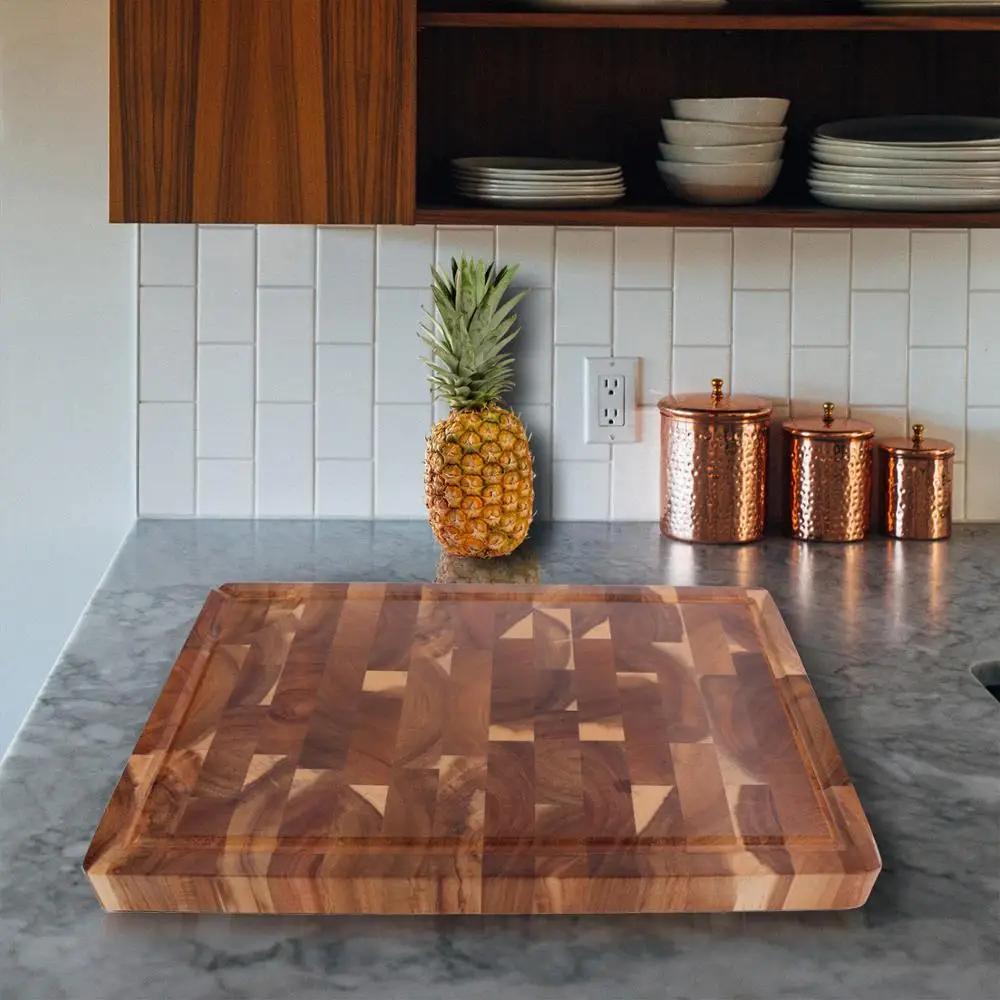 EXTRA LARGE Cutting Board, Rectangle End Grain Butcher Block, Kitchen Chopping Boards, Acacia Wood, 18 x 12 x 1.4 Inch
EXTRA LARGE Cutting Board, Rectangle End Grain Butcher Block, Kitchen Chopping Boards, Acacia Wood, 18 x 12 x 1.4 Inch
