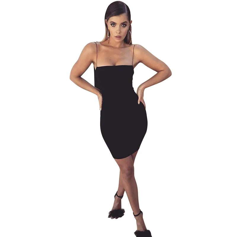 Summer Women's Suspender dress Spaghetti Strap Open Back Solid Color Slim Sexy Above Knee Mini Dress
Summer Women's Suspender dress Spaghetti Strap Open Back Solid Color Slim Sexy Above Knee Mini Dress