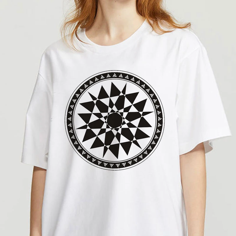 New Tshirt Geometry Printed Tops Female Clothing Thin Section T shirt Women Harajuku White Short Sleeve T-shirt Ulzzang T-Shirt
New Tshirt Geometry Printed Tops Female Clothing Thin Section T shirt Women Harajuku White Short Sleeve T-shirt Ulzzang T-Shirt