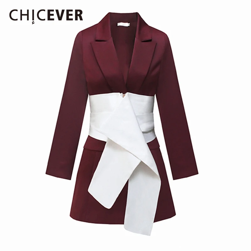 CHICEVER Vintage Patchwork Colorblock Female Blazer Lapel Long Sleeve Slim Women's Coat 2021 Spring Clothing Fashion New Style
CHICEVER Vintage Patchwork Colorblock Female Blazer Lapel Long Sleeve Slim Women's Coat 2021 Spring Clothing Fashion New Style