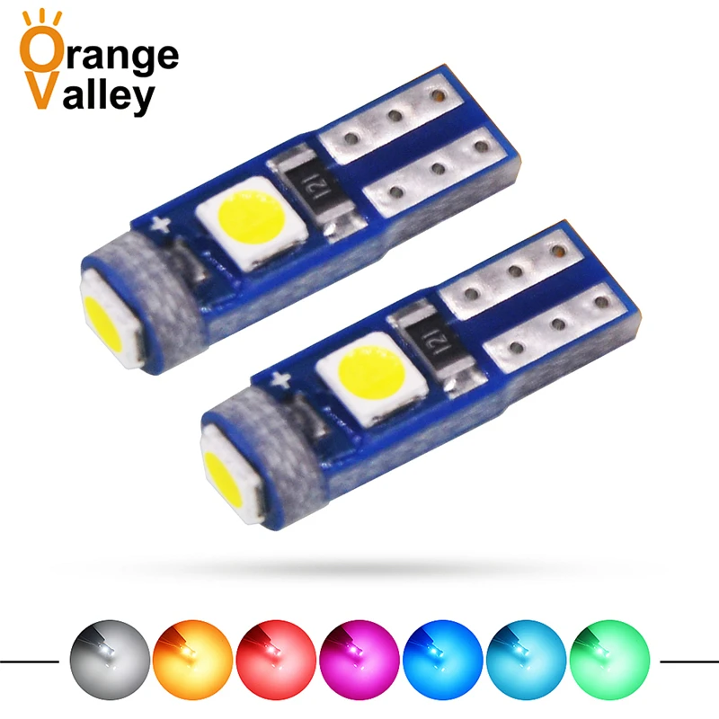 100 шт. T5 3030 SMD W1.2W 73 74 3 светодиодный s автомобильный инструмент: клин Панель
