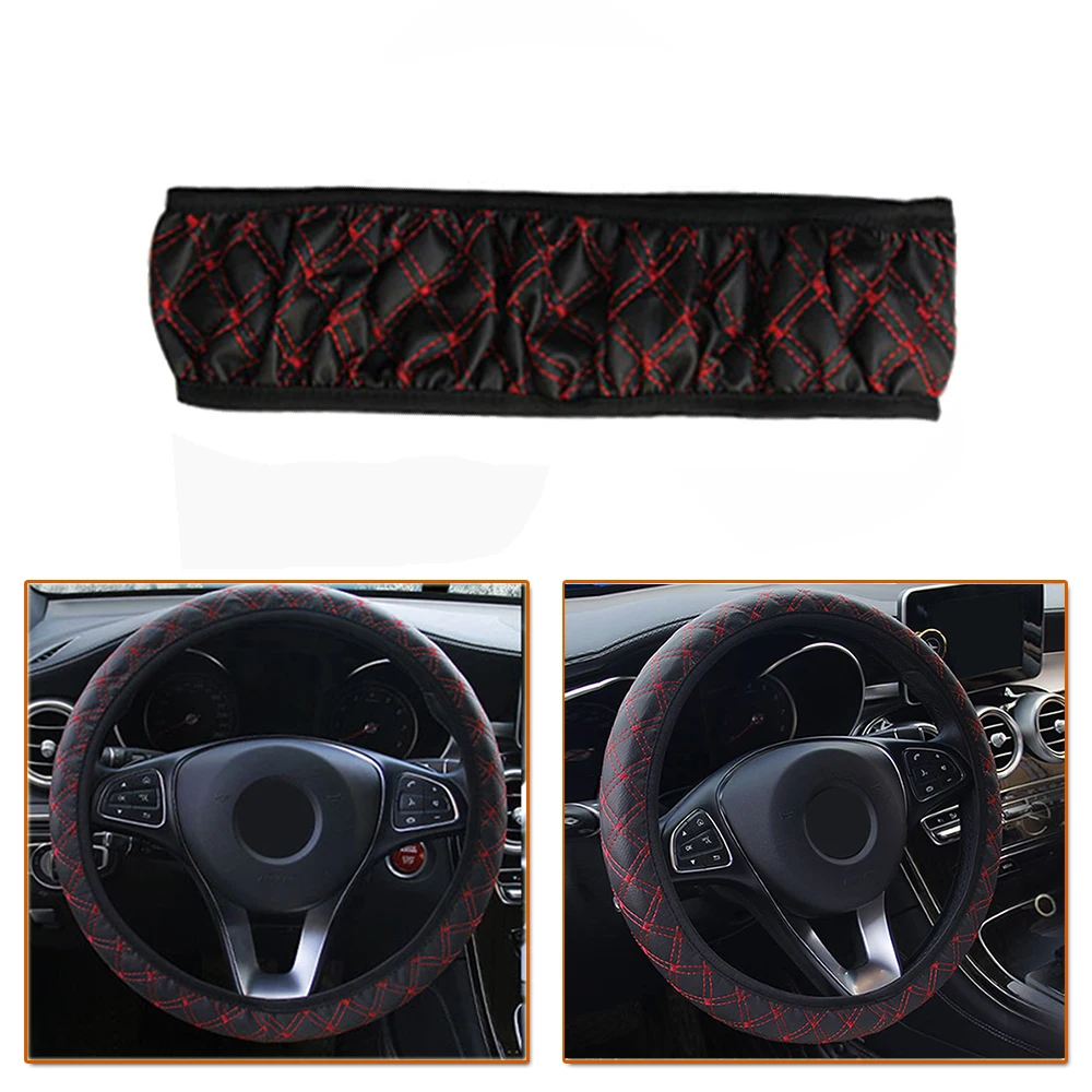 1 Pcs Car Steering Wheel Cover PU Leather Non-Slip Cover Black Red Protection Cover Universal Car Interior Accessories
1 Pcs Car Steering Wheel Cover PU Leather Non-Slip Cover Black Red Protection Cover Universal Car Interior Accessories