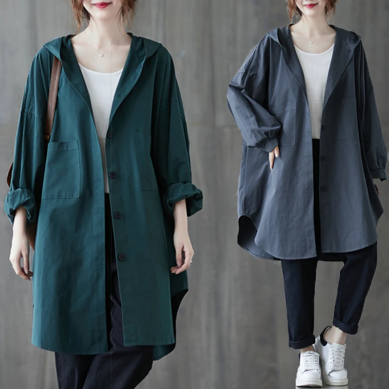 9606 Simple Temperament Lady Long Windbreaker Hoodies Coats Pockets Long Sleeve Solid Color Single-Breasted Street Women Jackets
9606 Simple Temperament Lady Long Windbreaker Hoodies Coats Pockets Long Sleeve Solid Color Single-Breasted Street Women Jackets
