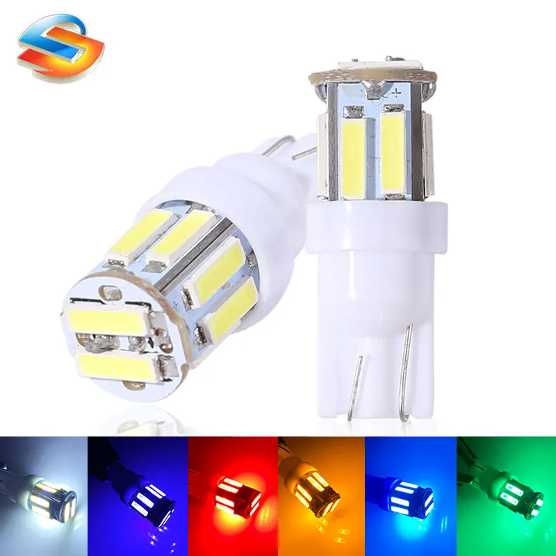 10PCS 7020 T10 Car Bulb LED 10 SMD Turning Signal Light White Red Blue Green Colorful Parking Lamp Side Indicator Lights 12V 3W
10PCS 7020 T10 Car Bulb LED 10 SMD Turning Signal Light White Red Blue Green Colorful Parking Lamp Side Indicator Lights 12V 3W