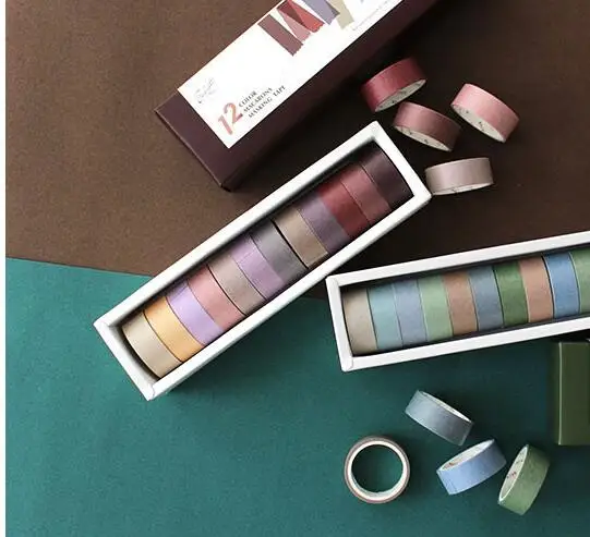 12 Rolls A Box Vintage Morandi Colors Washi Tapes Set 15mm*3M
12 Rolls A Box Vintage Morandi Colors Washi Tapes Set 15mm*3M