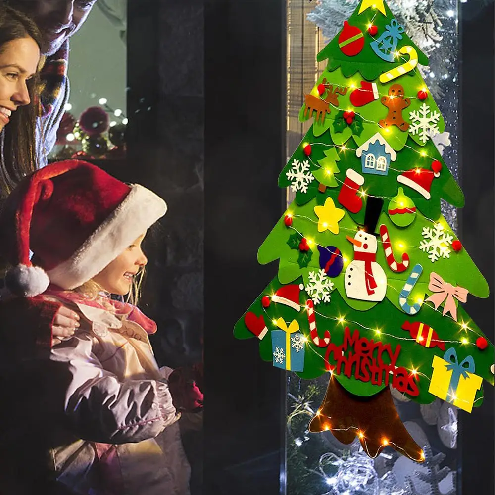 DIY Felt Christmas Tree New Year'S Door Wall Hanging Ornaments Artificial Tree Kids Toys Christmas Decoration For Home Party
DIY Felt Christmas Tree New Year'S Door Wall Hanging Ornaments Artificial Tree Kids Toys Christmas Decoration For Home Party