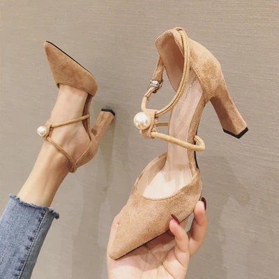 2021 spring, summer and autumn new pearl suede high heels thick heel all-match sexy professional heeled shoes
2021 spring, summer and autumn new pearl suede high heels thick heel all-match sexy professional heeled shoes