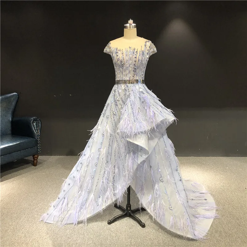 2021 Реальный образец Роскошные светло-фиолетовые бусины с рукавами-крылышками короткие спереди и Длинные Сзади Официальные Вечерние женски... 
2021 Реальный образец Роскошные светло-фиолетовые бусины с рукавами-крылышками короткие спереди и Длинные Сзади Официальные Вечерние женски...