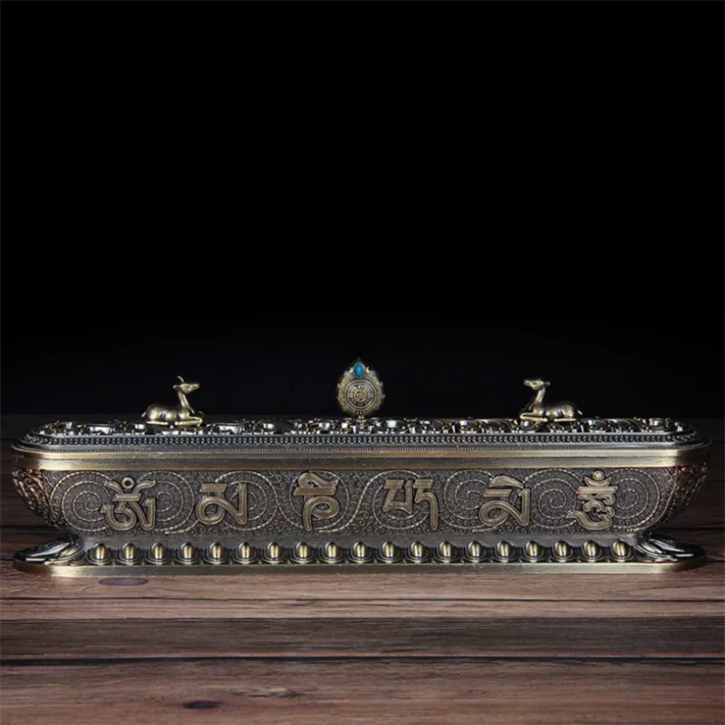 Медная антикварная тибетская горелка для благовоний
Медная антикварная тибетская горелка для благовоний