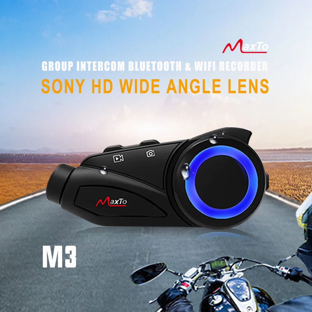 Maxto M3 Motorcycle Intercom Headset 6 Riders Bluetooth Intercom HD Wireless Recorder 1080P Universal Pairing for All Helmet 64G
Maxto M3 Motorcycle Intercom Headset 6 Riders Bluetooth Intercom HD Wireless Recorder 1080P Universal Pairing for All Helmet 64G