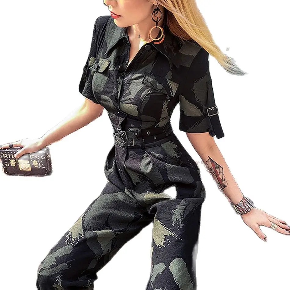 2021 Spring Summer Women Jumpsuit Military Style Rompers Fashion Camouflage Pant
2021 Spring Summer Women Jumpsuit Military Style Rompers Fashion Camouflage Pant