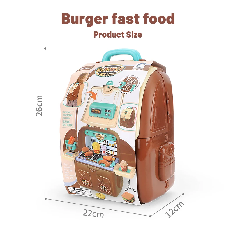 Zhorya Pretend Kitchen Kids Toys for Boy Plastic Hamburg Food Backpack Bags Play House Children's Toy Game Boys Plaything Gifts
Zhorya Pretend Kitchen Kids Toys for Boy Plastic Hamburg Food Backpack Bags Play House Children's Toy Game Boys Plaything Gifts