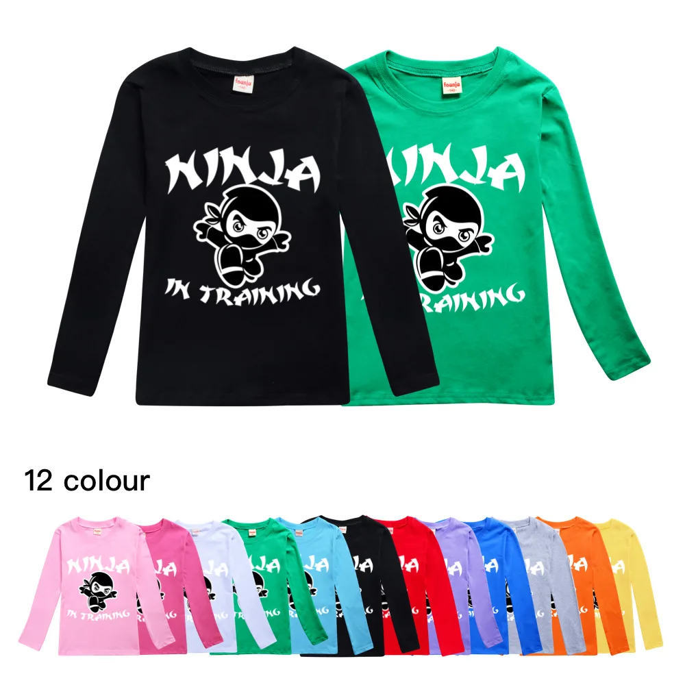 NINJA KIDZ Children's Top Girls Long Sleeve T-Shirt Cotton Boys Fashion Clothes Kids Bottoming Shirt Kawaii Clothing Black Shirt
NINJA KIDZ Children's Top Girls Long Sleeve T-Shirt Cotton Boys Fashion Clothes Kids Bottoming Shirt Kawaii Clothing Black Shirt