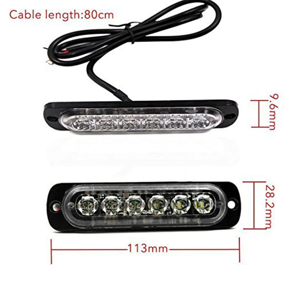 2PC 6 LED Car Led Emergency Strobe Light For Universal Vehicles Trucks Off Road Motorcycle Flashing Pattern Red Blue Amber Colo
2PC 6 LED Car Led Emergency Strobe Light For Universal Vehicles Trucks Off Road Motorcycle Flashing Pattern Red Blue Amber Colo