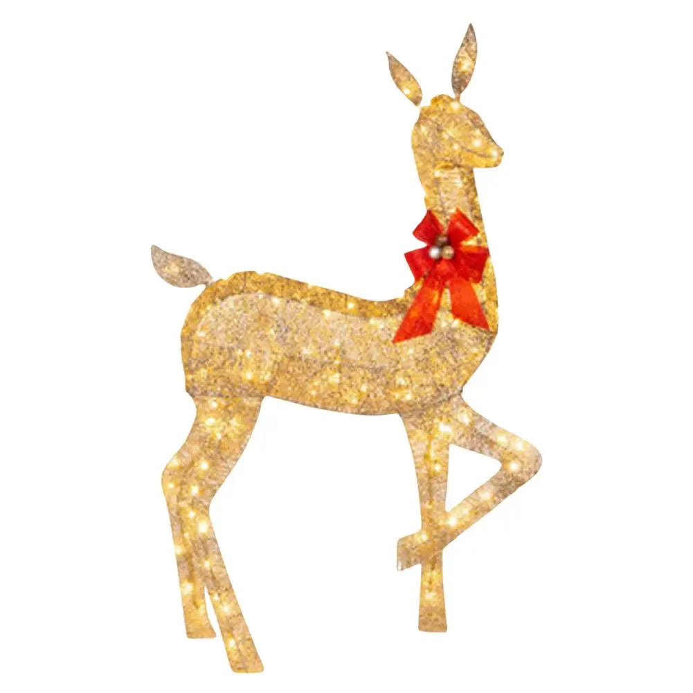 Christmas Lighted Reindeer - Reindeer Decor With Warm White Lights And Red Bow - Lighted Christmas Deer Family For Christmas Gif
Christmas Lighted Reindeer - Reindeer Decor With Warm White Lights And Red Bow - Lighted Christmas Deer Family For Christmas Gif