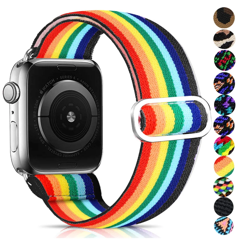 Ремешок резиновый для Apple watch band 44 мм 42 мм 38 мм 40 мм, богемный эластичный браслет для соло iWatch Series 6 SE 5 4 3
Ремешок резиновый для Apple watch band 44 мм 42 мм 38 мм 40 мм, богемный эластичный браслет для соло iWatch Series 6 SE 5 4 3
