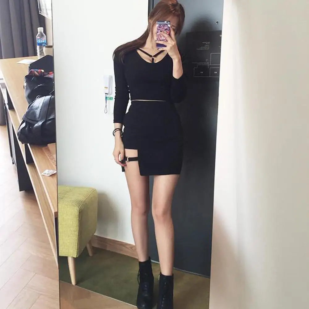Sexy Irregular Cotton Punk High Waist Pencil Bandage Skirt Mini Bodycon Short Skirt Black Slim Women
Sexy Irregular Cotton Punk High Waist Pencil Bandage Skirt Mini Bodycon Short Skirt Black Slim Women