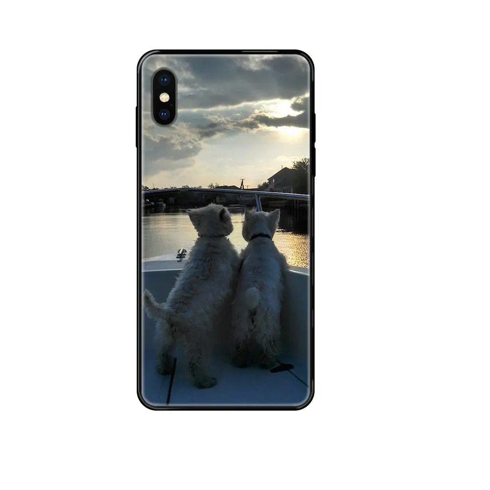 Дешевая черная мягкая защитная пленка Westie Dog из ТПУ Для Xiaomi Mi Note A1 A2 A3 5 5s 6 8 9 10 SE Lite