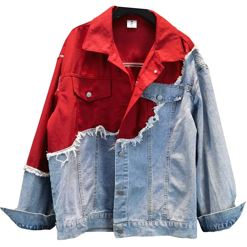 Loose Plus Size Denim Jacket Women Coat 2021 Spring Autumn Color Matching Long Sleeve Patchwork Vintage Jeans Coat Female G1002
Loose Plus Size Denim Jacket Women Coat 2021 Spring Autumn Color Matching Long Sleeve Patchwork Vintage Jeans Coat Female G1002
