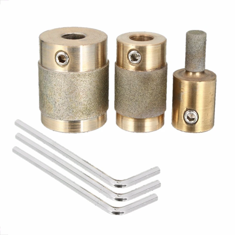 3Pcs Grinder Head 1 Inch 3/4 Inch 1/4 Inch Brass Core Standard Grit Stained Glass Grinder Bit Head for Glass Stone
3Pcs Grinder Head 1 Inch 3/4 Inch 1/4 Inch Brass Core Standard Grit Stained Glass Grinder Bit Head for Glass Stone