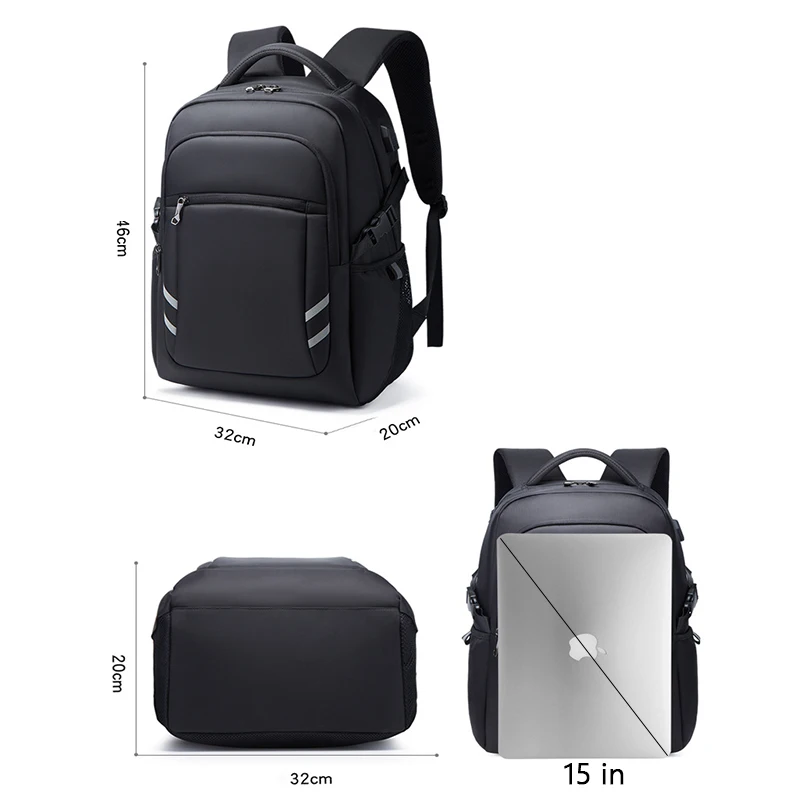 NANCY TINO Wear-resistant Backpack Waterproof Reflective Travel USB Business Commuter Computer Bag for Men and Women
NANCY TINO Wear-resistant Backpack Waterproof Reflective Travel USB Business Commuter Computer Bag for Men and Women