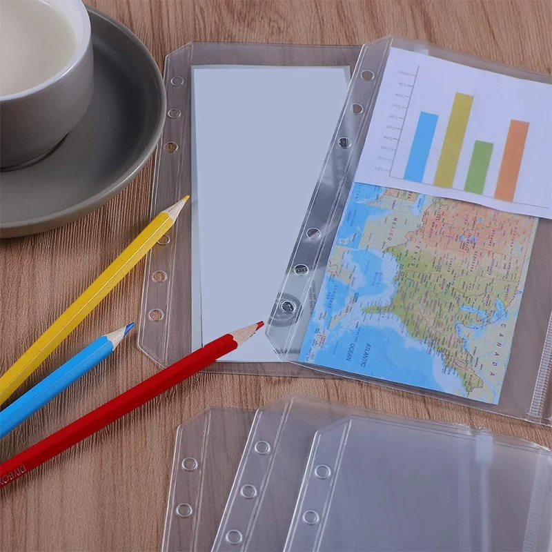 A6 Size 6 Holes Binder Pockets, Binder Zipper Folders, Zipper Loose Leaf Bags for Documents Notebooks Cards, 12 Pcs
A6 Size 6 Holes Binder Pockets, Binder Zipper Folders, Zipper Loose Leaf Bags for Documents Notebooks Cards, 12 Pcs