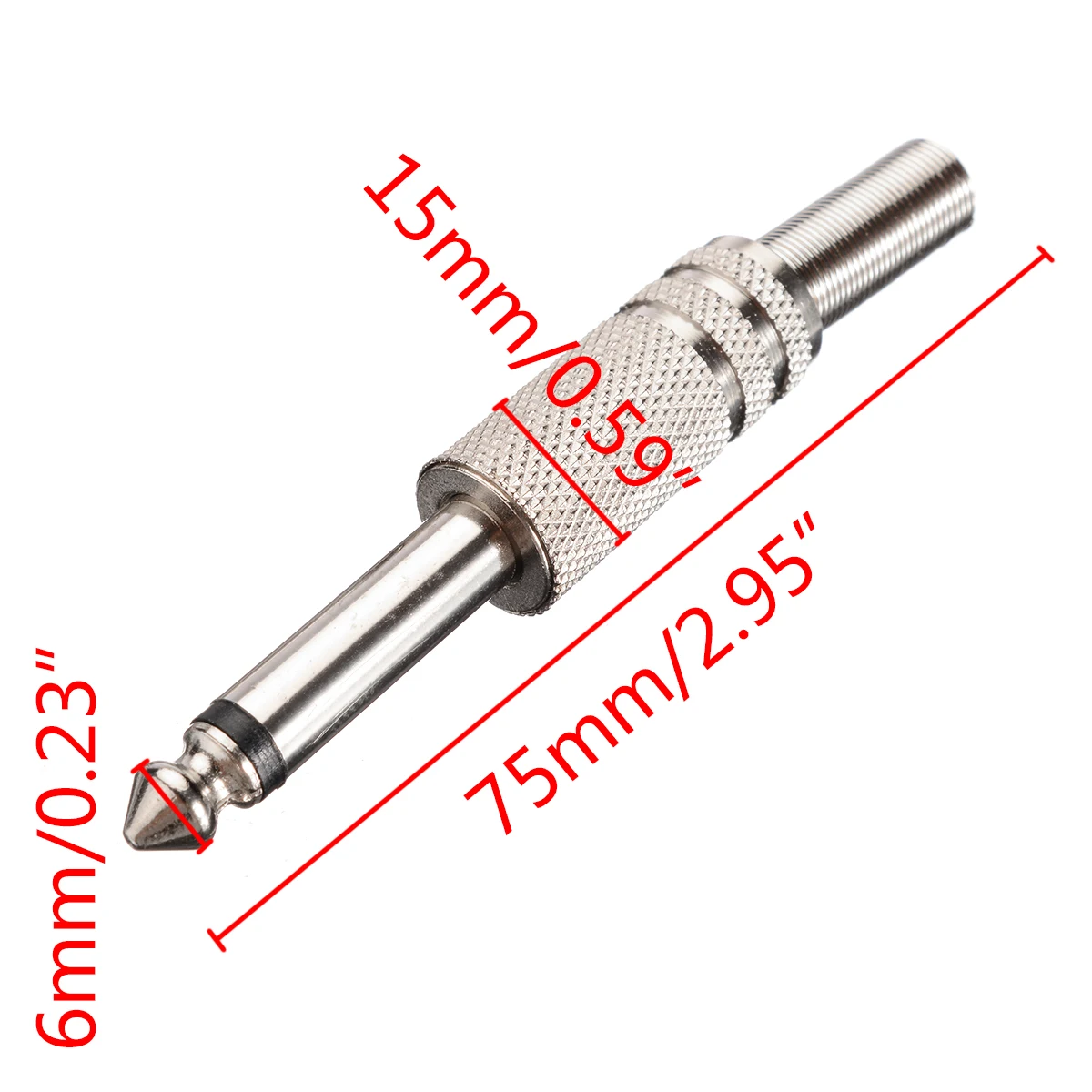 10Pcs 6.35mm Stereo Jack Plug Audio Connector Solder Cable 1/4In Male Mono Audio Cable Jack Connecter Plugs for DIY Audio Adapte 
10Pcs 6.35mm Stereo Jack Plug Audio Connector Solder Cable 1/4In Male Mono Audio Cable Jack Connecter Plugs for DIY Audio Adapte