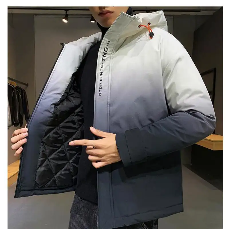 Winter New Korean Plus Size Loose Wild Casual Thickened Warmth Simple Men Short Hooded Tooling Down Jacket Tide Free Shipping 
Winter New Korean Plus Size Loose Wild Casual Thickened Warmth Simple Men Short Hooded Tooling Down Jacket Tide Free Shipping