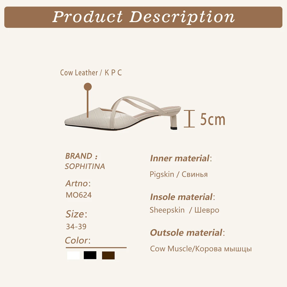 SOPHITINA Women's Slippers Handmade Pointed Toe Outdoor Ladies Casual Slippers Fashion Elegant Dress Leisure Women Shoes MO624 
SOPHITINA Women's Slippers Handmade Pointed Toe Outdoor Ladies Casual Slippers Fashion Elegant Dress Leisure Women Shoes MO624