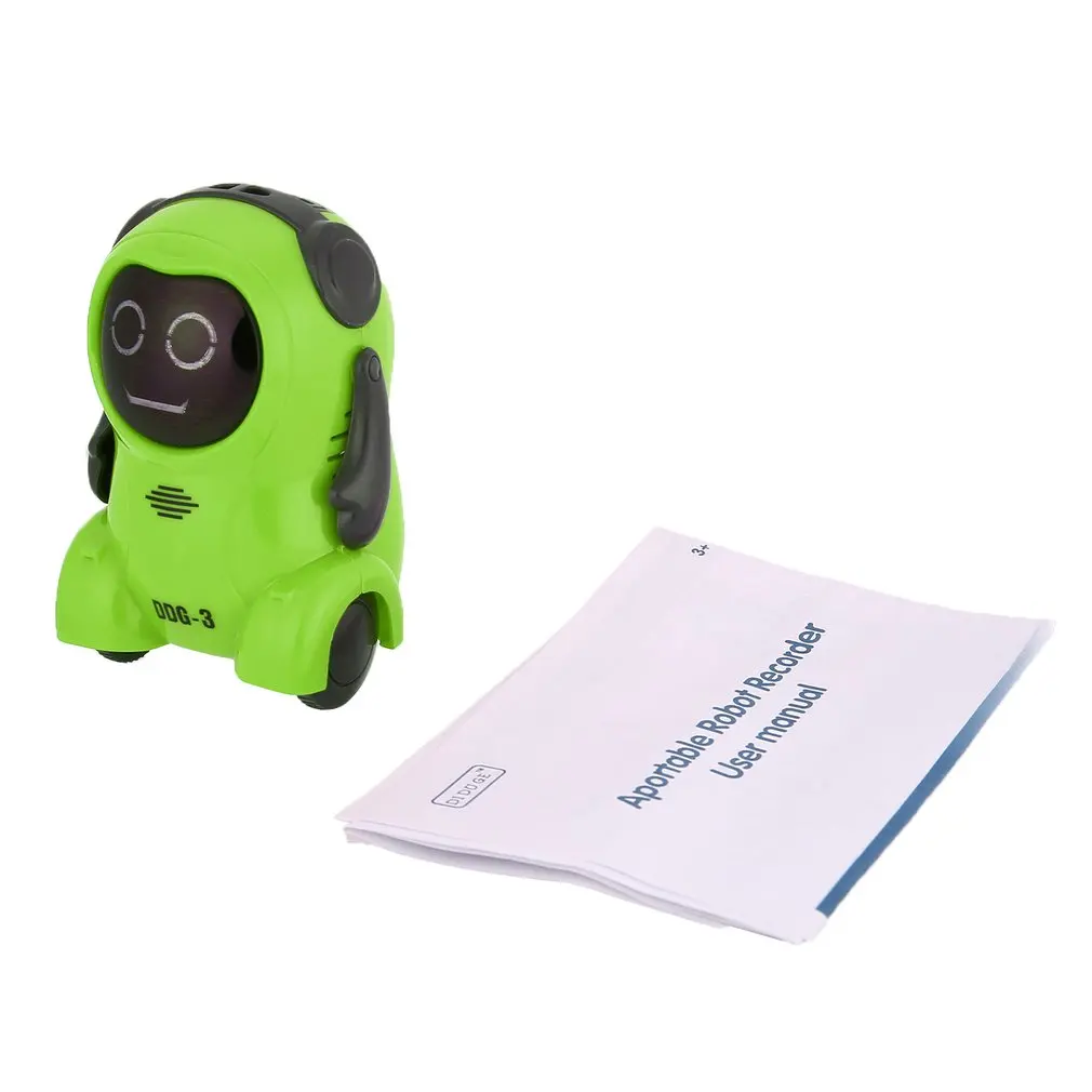 DDG-3 Intelligent Smart Mini Pocket Voice Recording RC Robot Recorder Freely Wheeling 360 Rotation Arm Toys for Kids Gift
DDG-3 Intelligent Smart Mini Pocket Voice Recording RC Robot Recorder Freely Wheeling 360 Rotation Arm Toys for Kids Gift