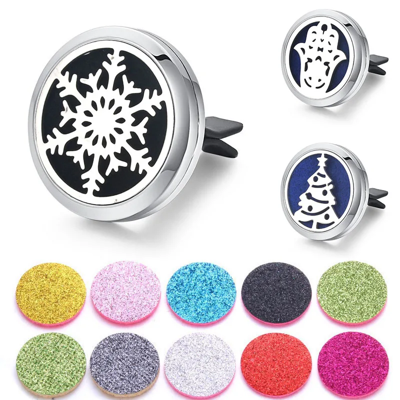 

Variety Fashion Aromatherapy Car Perfume Diffuser Stainless Steel Magnetic High Quality Aroma Diffuser Locket Send 1Pack Pads