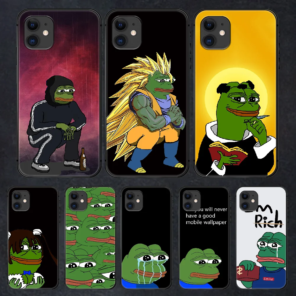 Sad Frog pepe meme Funny Phone Case Cover For Iphone 5 6 7 8 11 12 5S 6S X Xr XS Se Plus Pro Max Mini 2020 Black Silicone Etui
Sad Frog pepe meme Funny Phone Case Cover For Iphone 5 6 7 8 11 12 5S 6S X Xr XS Se Plus Pro Max Mini 2020 Black Silicone Etui