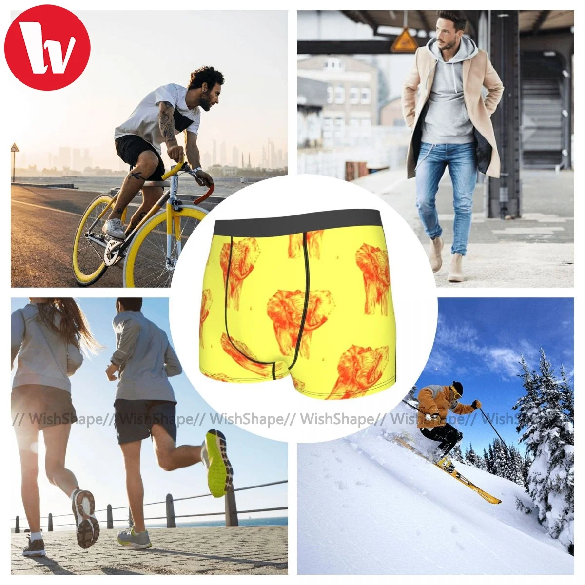 Elephant Underwear Plain Hot Print Trunk Polyester Pouch Male Boxer Brief
Elephant Underwear Plain Hot Print Trunk Polyester Pouch Male Boxer Brief