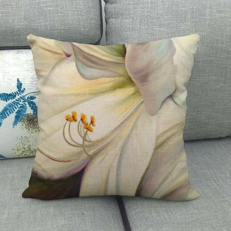 Chair Couch Throw Pillow Covers Oil Painting Lily Flower Sofa Cushion Cover Fauxlinen Floral Decorative Pillows Case Home Decor
Chair Couch Throw Pillow Covers Oil Painting Lily Flower Sofa Cushion Cover Fauxlinen Floral Decorative Pillows Case Home Decor