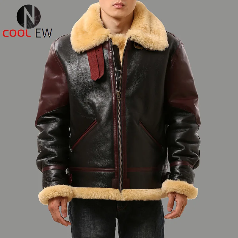 B3SH Red Tornado European Size High Quality Super Warm Genuine Sheep Leather Coat Big B3 Shearling Bomber Military Fur Jacket 
B3SH Red Tornado European Size High Quality Super Warm Genuine Sheep Leather Coat Big B3 Shearling Bomber Military Fur Jacket