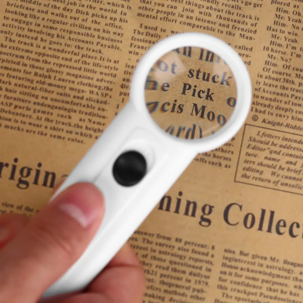 Microscope 15X Multifunctional Glasses Magnifier Lamp Portable Handheld Loupe Magnifying Glass Tool with 2 LED Light
Microscope 15X Multifunctional Glasses Magnifier Lamp Portable Handheld Loupe Magnifying Glass Tool with 2 LED Light