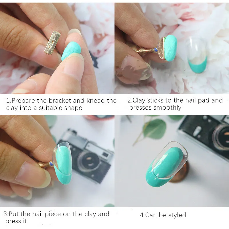 90pcs DIY Nail Fixing Clay Glue Adhesive Reusable Nail Practice Stander Tips Display Removable Non Toxic Multi-Purpose Stick