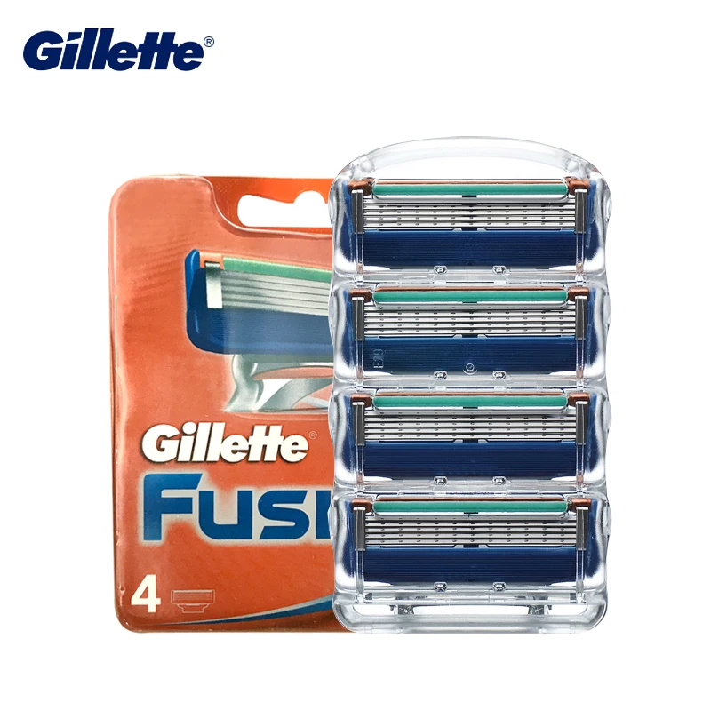 

Сменные мужские лезвия для бритвы t Gilltte Fusion, 5-слойные великолепные лезвия для бритья, мужские кассеты для ухода за бородой и лицом, 4 шт./упак.