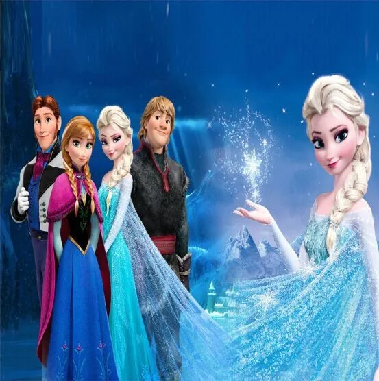 10x10FT Hans Kristf queen Elsa Anna Princess синие ледяные горные снежные хлопья Фотостудия фоны