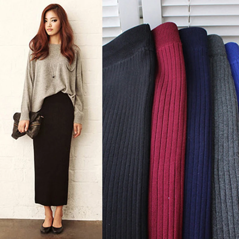 Women Sexy Chic Pencil Skirts NEW Autumn Elegant Women Knitted Long Skirt Package Hip Elastic Split Skirts
Women Sexy Chic Pencil Skirts NEW Autumn Elegant Women Knitted Long Skirt Package Hip Elastic Split Skirts