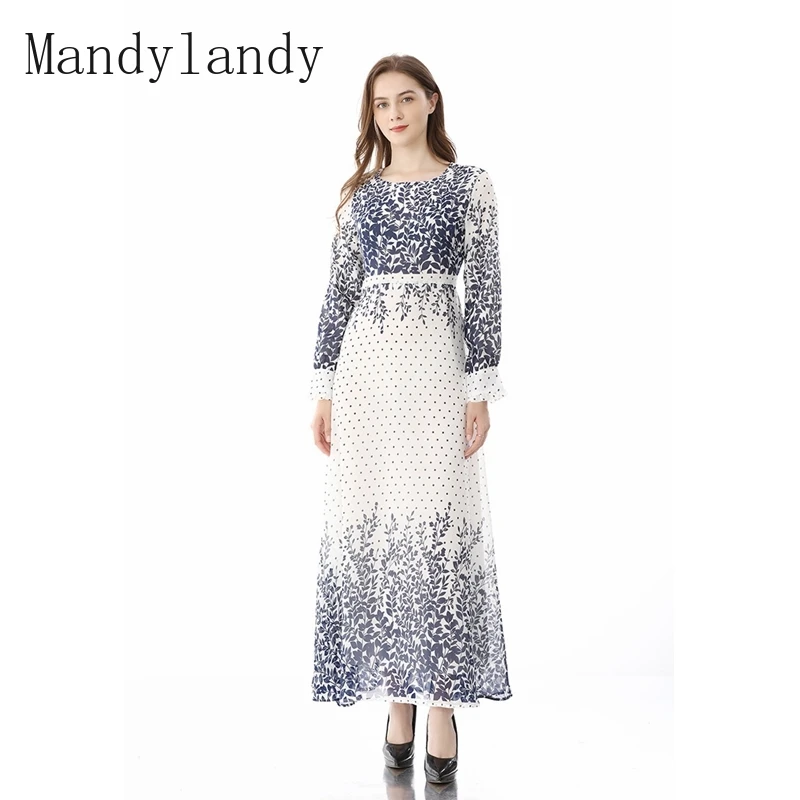 Mandylandy Dress Autumn Fashion Long Sleeve O-Neck Slim Dress Women's Casual Polka Dot Leaves Print High Waist Dress
Mandylandy Dress Autumn Fashion Long Sleeve O-Neck Slim Dress Women's Casual Polka Dot Leaves Print High Waist Dress