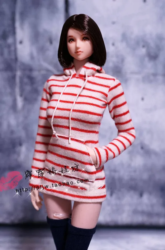 1/6 Scale Female Clothes Sweatshirt Long Sleeve Striped Sweatshirt Plx07 Tops Stockings Shoe Set for 12" Action Figure model
1/6 Scale Female Clothes Sweatshirt Long Sleeve Striped Sweatshirt Plx07 Tops Stockings Shoe Set for 12" Action Figure model