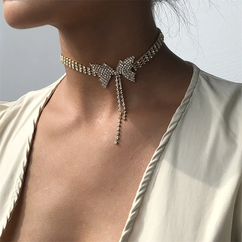 Rhinestone Butterfly Choker Necklace Gold Silver Link Chain Vintage Layered Bohemian Shiny Crystal Clavicle Women Jewelry Gift
Rhinestone Butterfly Choker Necklace Gold Silver Link Chain Vintage Layered Bohemian Shiny Crystal Clavicle Women Jewelry Gift