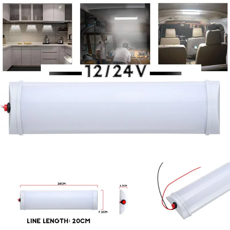 11 inch Car Interior Led Light Bar 10W 72 LED White Ceiling Lights Tube With Switch For Camper Van Lorry Truck RV Camper Boat
11 inch Car Interior Led Light Bar 10W 72 LED White Ceiling Lights Tube With Switch For Camper Van Lorry Truck RV Camper Boat
