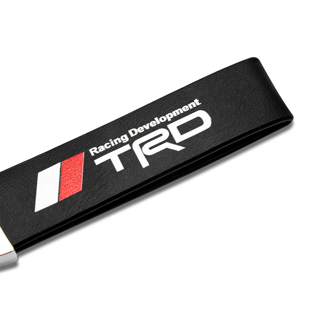 Высококачественный металлический + кожаный TRD брелок с эмблемой автомобильный