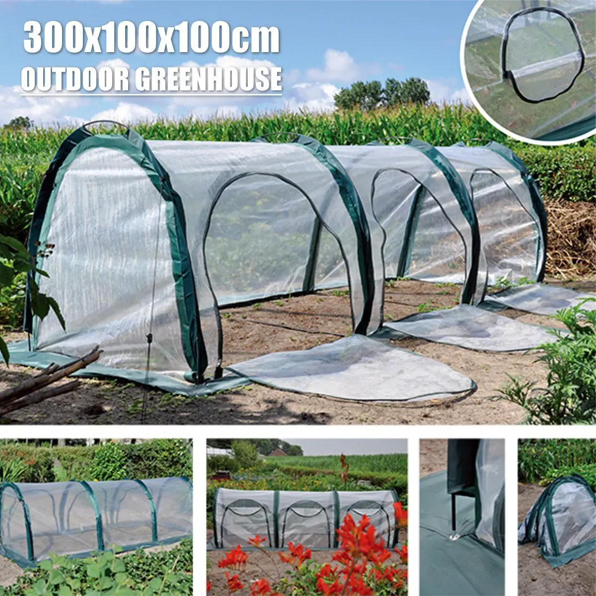 Home Outdoor Mini Greenhouse Flower Plant Gardening Winter Shelter Waterproof Anti-UV Tunnel Vegetables Greenhouse 300x100x100cm
Home Outdoor Mini Greenhouse Flower Plant Gardening Winter Shelter Waterproof Anti-UV Tunnel Vegetables Greenhouse 300x100x100cm