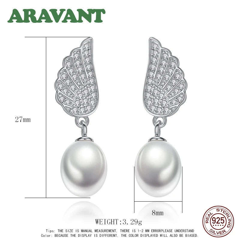 Natural Freshwater Peal 925 Sterling Silver Wing Cz Drop Earrings For Women Genuine Jewelry White Pink Gray Dangle Earrings
Natural Freshwater Peal 925 Sterling Silver Wing Cz Drop Earrings For Women Genuine Jewelry White Pink Gray Dangle Earrings